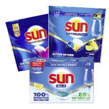 Alle Sun vaatwascapsules of vaatwastabletten